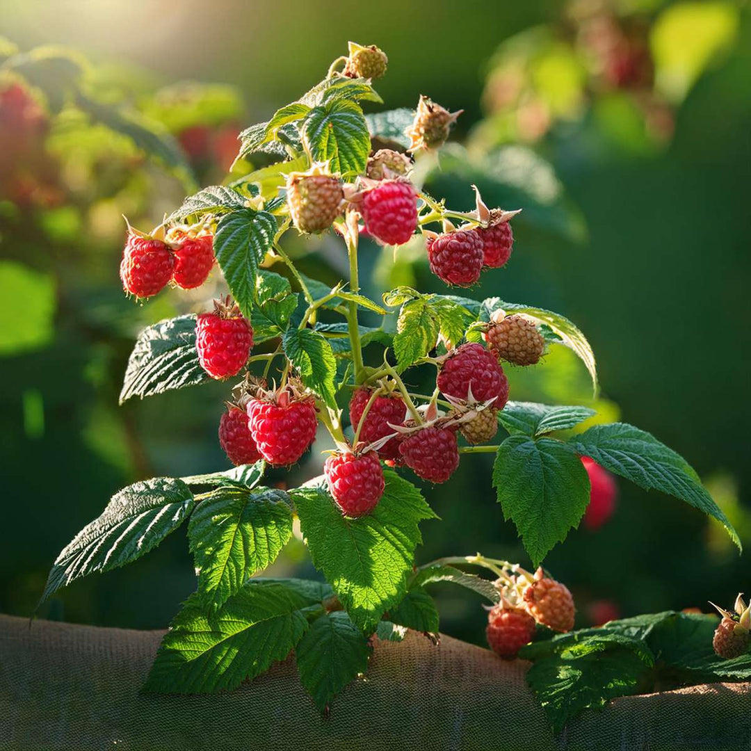 Rubus idaeus 'Malling Promise' - Set van 4 - Framboos