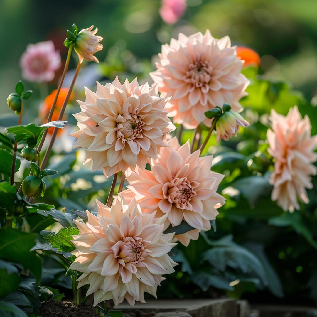 Dahlia 'Café au Lait' - Set van 3 - Roze