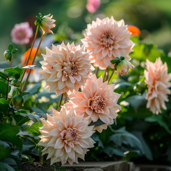 Dahlia 'Café au Lait' - Set van 3 - Roze