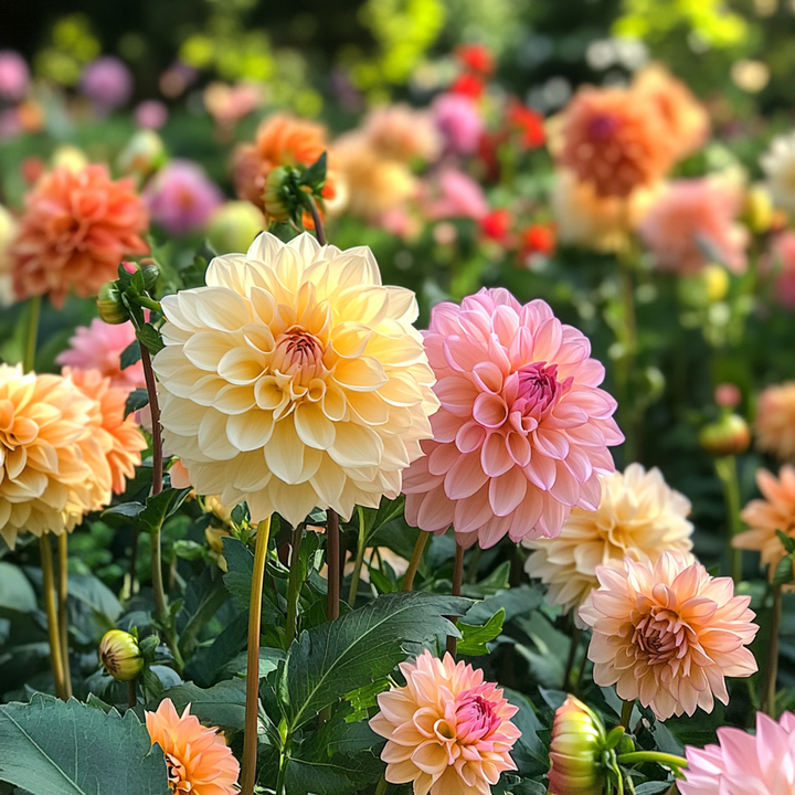 Dahlia 'Waterlily Mix' - 3 stuks - Dahliaknollen