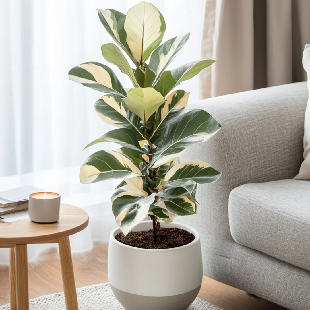 Ficus Elastica Tineke 'Rubberboom'