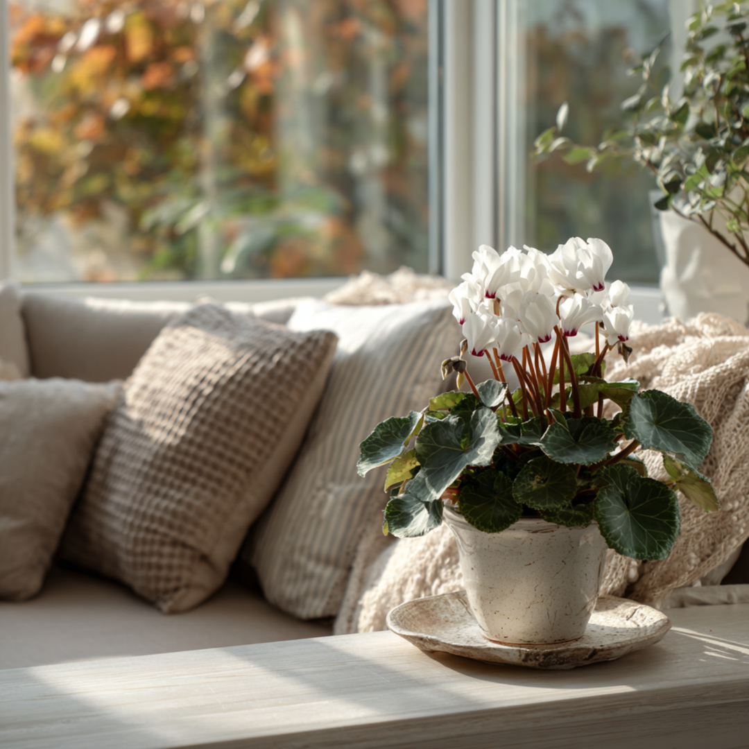 Cyclamen persicum 'Metis White' - sada 3 kusů