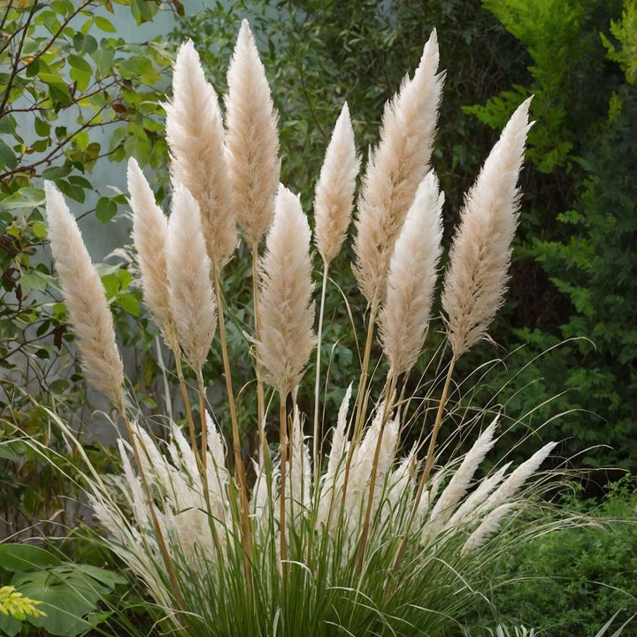 Cortaderia selloana - Set van 3 - Siergras - Wit