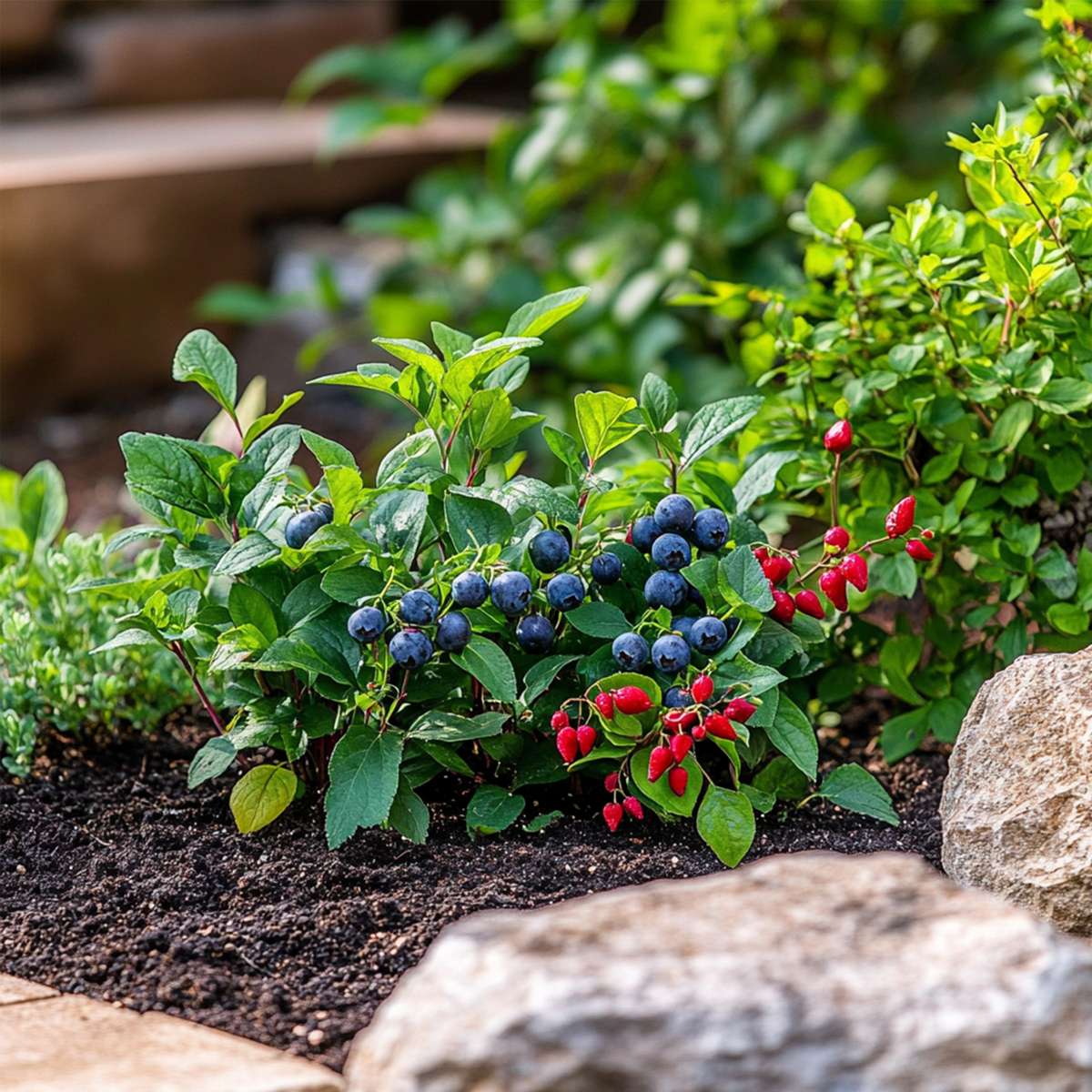 Superfruit - 6 Fruit Trees - Blueberry, Cranberry, Goji