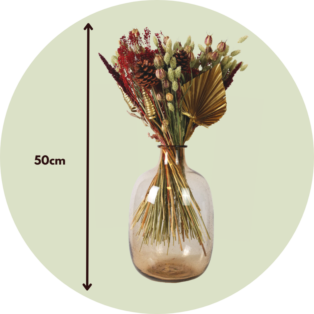 Kytice 'Velká klasická červená' - Sušené květiny - Červená - FloraStore