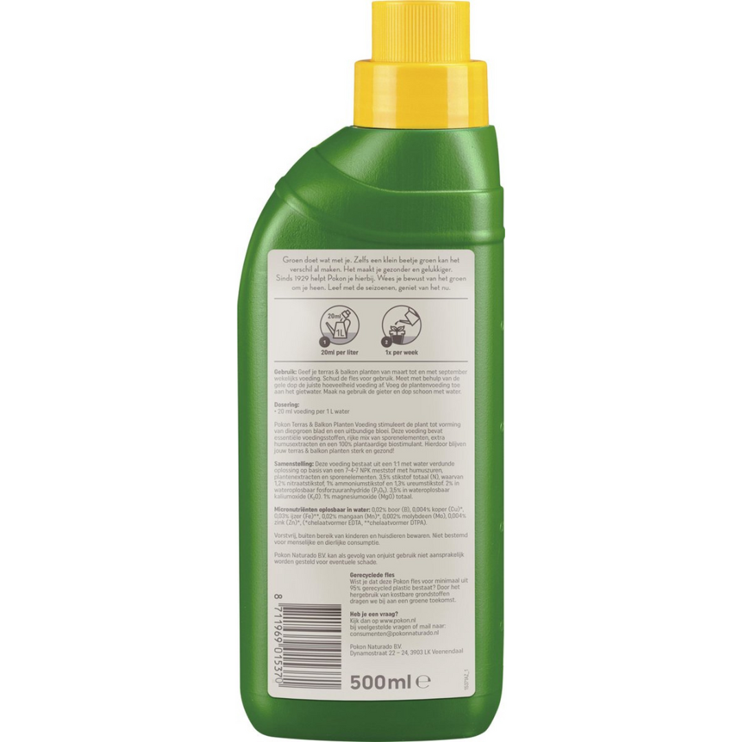 Pokon plantenvoeding terras & balkon 500ml